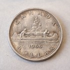 1966 Canadian Silver Dollar Coin Queen Elizabeth 80  Fine Silver Content