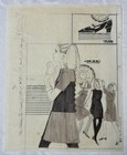 Vintage 1967 Original Jane Kovacic Drawing For May Co Fashion Advertisement