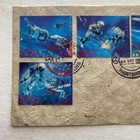 Vintage1967 Bhutan Space Airmail Cover Astronaut 3d Stamps 2 5  4  5  9 Nu