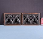 Antique Pair Of French Gothic Revival Panels Solid Chestnut Wood Highly Carved