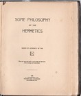 Some Philosophy Of The Hermeties Metaphysical Book 1898 Edition
