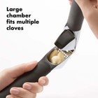 Oxo Garlic Press With Built In Cleaner   Die-cast Zinc   No-slip Grip