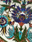 Vintage Turkish Kutahya Iznik Style Hand Painted Ceramic Wall Plate Birds Floral
