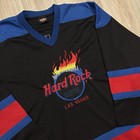 Vintage Hard Rock Las Vegas Hockey Jersey Mens Large Flame Hotel Cafe Pullover