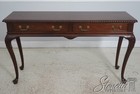 72183  Century Queen Anne Mahogany Banded Two Drawer Console Table