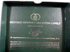 Kirk Stieff Co Historic Newport 6 Pc Pewter Liquor Bottle Tag labels W orig Box