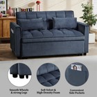 3 1 Convertible Sleeper Sofa Bed Velvet Pull Out Couch Adjustable Loveseat Futon