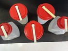 Lot Of 5 Vintage Rubbermaid Red Top Containers Z3