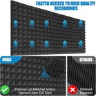 4 Pack Pyramid Acoustic Foam Panels 48 X 24 X 2 Sound Absorbing Studio Foam For