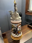 Vintage German Regimental 1 2l Beer Stein With Lithograph Bottom