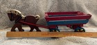 Vintage Wood Horse And Cart Pull Toy