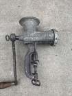Meat Chopper  Enterprise  10 Tinned With Wooden Handle   Vintage
