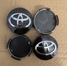 Set Of 4 Fit For Toyota Wheel Rims Center Caps Black Chrome 62mm Camry Corolla