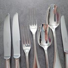 Christofle Perles 12pcs Silverplate Standard Dessert Knife Fork Spoon Excellent