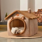 Dog House Kennel Pet Dog Cat Bed For Small Dogs Winter Warm Plush Cat Be