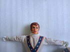 Vintage Evel Knievel Figure Complete W  White Suit Belt   Helmet Evil L  k     