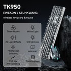 Eweadn Tk950 Typewriter Mechanical Keyboard And Mouse  104 Keys Aesthetic Typ   