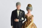 5  Vintage Wilton Plastic Bride   Groom Gold Wedding Anniversary Cake Topper