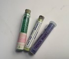 Ceramic   Porcelain Vintage China Paint Powder Pigment Vials - Green   Purple