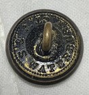 Antique Ww I Military Button coat Sleeve Uniform Button s   J Waterbury Ct 5 8   