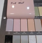 1 Pink Mist  Radius Bullnose Ceramic Tile 4-3 8  By Mid-state  Glossy Mud Caps
