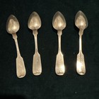 Set Of 4 Mississippi Coin Silver Spoons D b  Downing Vicksburg C 1845