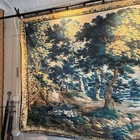 18th Century Flemish Verdure Tapestry Style Microfiber Fabric Print