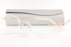New Charmant Eyeglass Frames Titanium Line Art Xl 2147 Gw White Gold For Women