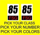 Scca Racing Magnetic Car Number Kit Solo Ii Pro Autocross Autox Auto X 15 X 12