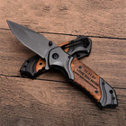 Pocket Knife First Year Anniversary Gift For Him Engraved Tactical Folding Knife