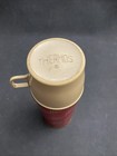 2 Thermos Brand Thermo   s  Vtg  One Is Red With Geometric Squares  1 Pint