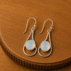 Milky Opal 925 Sterling Silver Earring 1 90  Handmade For Anniversary Gift
