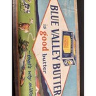 Blue Valley Butter Is Good Butter Cardboard Advertisement - Farm -cows - Barn