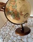 Vintage Replogle 12  Diameter Globe World Classic Series Raised Hardwood Base