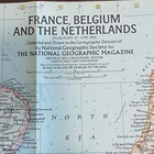 1960-6 National Geographic Map France  Belgium And The Netherlands Post Wwii