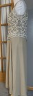 90s Jkara Embellished Evening Gown 14 Beige Mother Of The Bride Wedding Formal
