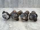 Set Of Four Antique Claw Foot Glass Ball Piano Stool Or Parlor Table Feet