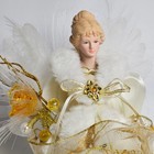 Fiber Optic Angel Tree Topper Led Color Changing Christmas 12 5  Gold White
