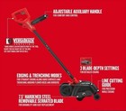 New Craftsman 7 5    12 0 Amp Push Walk Behind Electric Lawn Edger Versa Track