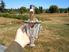 Vintage Original Art Decco   Riddle   Candle Style Cast Metal Wall Sconce Light