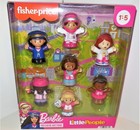 New Nib Fisher Price Little People Barbie Career Occupation 7 Figure Gift Set