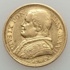 Beautiful 1867 Gold Coin Italian Papal State 20 Lire Pope Pius Ix a xxii R Xf
