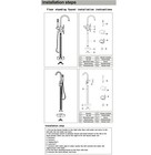 Freestanding Bathtub Faucet Waterfall Tub Filler Mixer Tap Floor Mount W  Shower