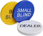 3pcs Small Blind  Big Blind And Dealer Poker Buttons