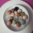 18 Mini Crystal Spheres Wholesale Reseller Lot Mixed Stones 28-33mm