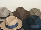 Vintage Fedora Hat Lot Of 9 Wool Felt Mens Adventurer Cowboy Western Outback
