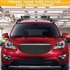 Ediors Folding Kayak Roof Rack 2 Pairs  4pcs J-bar Car Two Pair  Black 