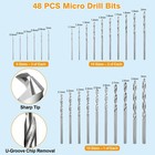 59x Precision Pin Vise Micro Drill Bits Hand Twist Drill Bit Set Rotary Tool Kit