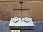 Vintage German-made Apothecary Balance Scale W  Wooden Base And Weights  b374