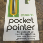 Vintage Emphasis Pocket Pointer Telescopic Metal Pen  Arrow Clip Nos